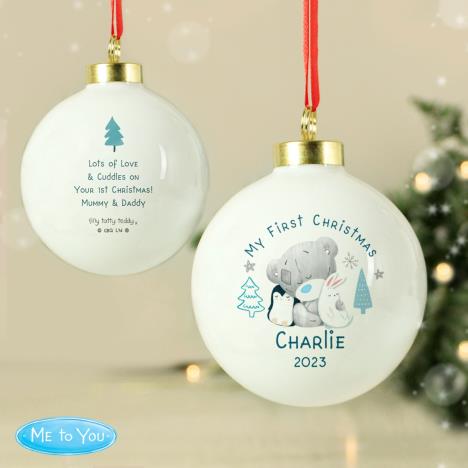 Personalised First Christmas Winter Explorer Me to You Bauble Extra Image 3